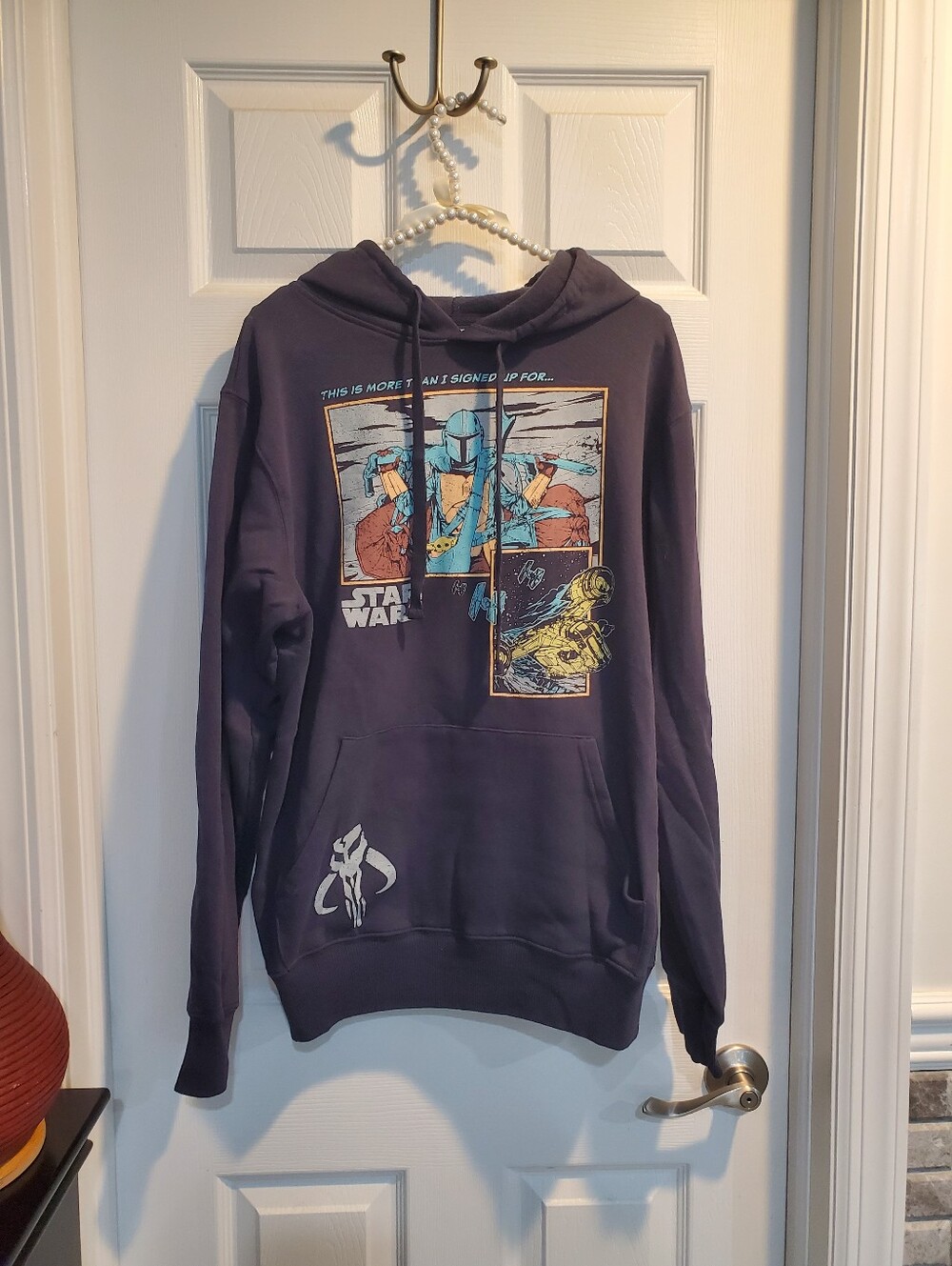 Star Wars Men's Hooded Pullover Sweatshirt - Navy